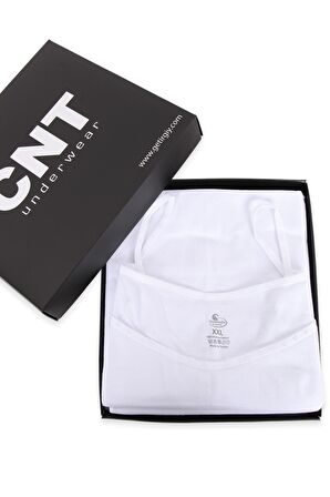 Kadın Beyaz 6 Adet İp Askılı Atlet 100% Pamuk Özel Kutulu