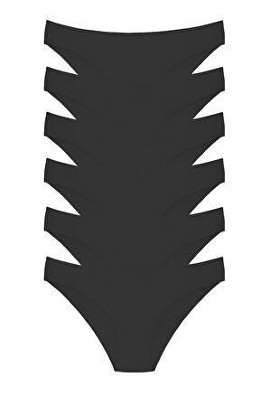 Kadın 6'lı Bikini Külot Karışık Renkli ve Çiçek Desenli  Ambalajında Özel Paket