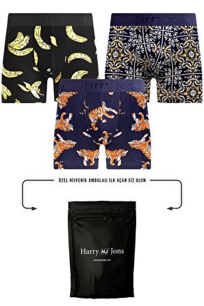 Erkek 3'lü Boxer 1. Sınıf Kumaş Premium Paket Özel Dizayn. Düz Likralı Boxer Şort Çeyizlik Hediyelik 