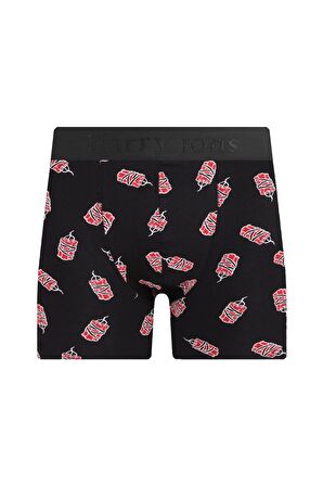 Erkek Desenli Renkli Pamuklu Boxer 4'lü Paket 