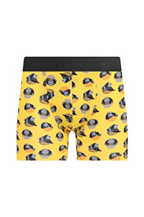 Erkek Desenli Renkli Pamuklu Boxer 4'lü Paket 