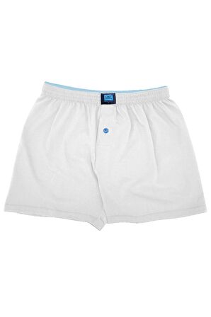 Erkek Rahat ve Konforlu Havlu Bel Pamuklu Düğmeli Boxer 3'lü Paket