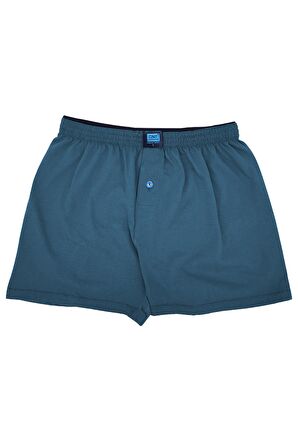 Erkek Rahat ve Konforlu Havlu Bel Pamuklu Düğmeli Boxer 3'lü Paket