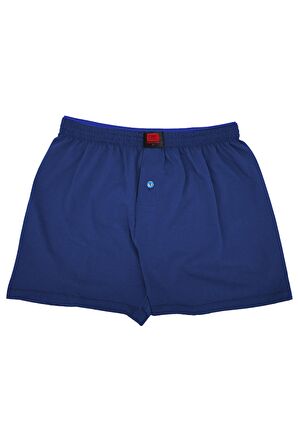 Erkek Rahat ve Konforlu Havlu Bel Pamuklu Düğmeli Boxer 3'lü Paket