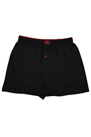 Erkek Rahat ve Konforlu Havlu Bel Pamuklu Düğmeli Boxer 6'lı Paket