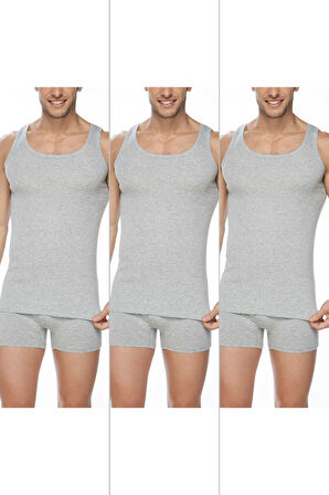 Erkek Premium Pamuklu Klasik Ribana Atlet 3'lü Paket