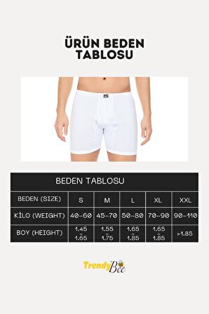 Erkek Penye Kumaş Uzun Paçalı Likralı Külot 6'lı Paket