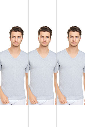 Erkek V Yaka Yarım Kol Fanila 3'lü Paket