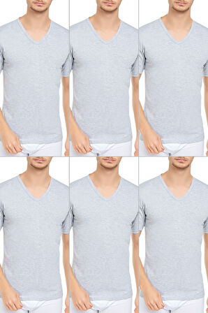 Erkek V Yaka Yarım Kol Fanila 6'lı Paket