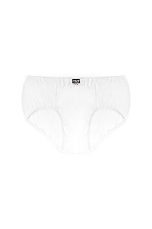 Erkek Çocuk Pamuklu Esnek Beyaz Külot 6'lı Paket