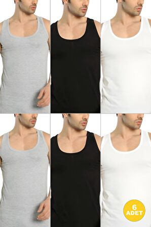 Erkek Basic Pamuklu Premium Klasik Atlet 6'lı Paket