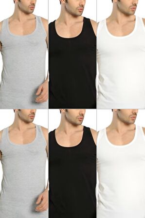 Erkek Basic Pamuklu Premium Klasik Atlet 6'lı Paket