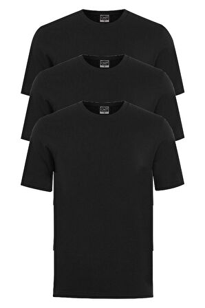 Erkek Sıfır Yaka Yarım Kol Fanila 3'lü Paket