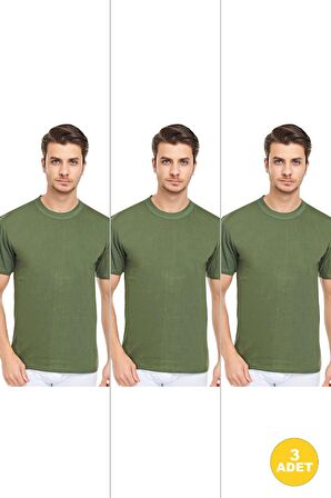 Erkek Slim Fit Sıfır Yaka Fanila T-Shirt 3'lü Paket