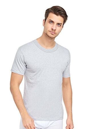 Erkek Slim Fit Sıfır Yaka Fanila T-Shirt 6'lı Paket