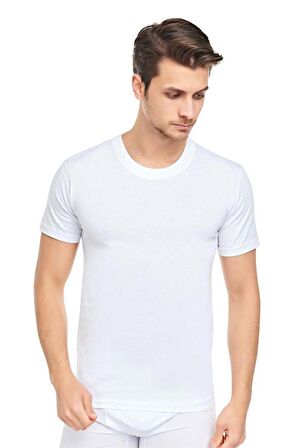 Erkek Slim Fit Sıfır Yaka Fanila T-Shirt 6'lı Paket