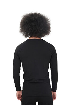 Erkek Siyah Uzun Kollu Termal Alt Üst İçlik Takım