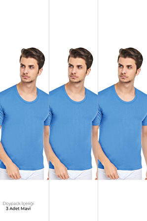 Erkek 3'lü Bisiklet Yaka Fanila Özel Ambalajlı Paketinde