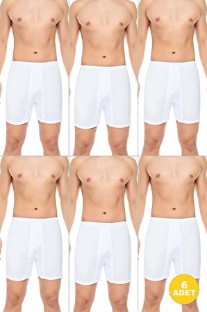 Erkek Penye Pamuklu Paçalı Uzun Külot 6'lı Paket