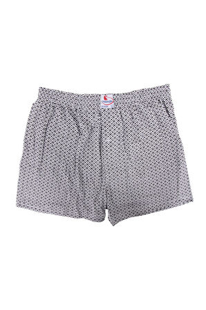 Erkek 6'lı Karışık Desenli Düğmeli Rahat Boxer Şort