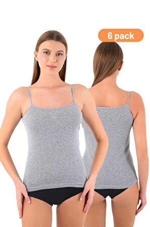 Kadın 6'lı Ribana Kumaş İp Askılı Atlet Özel Kutusunda