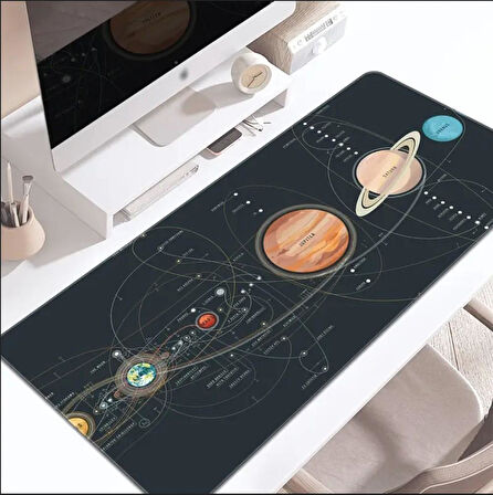 70X30 CM GALAKSİ TEMALI KAYDIRMAZ TABAN SPEED YÜZEY OYUNCU MOUSE PAD GAMİNG