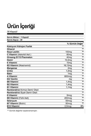 Pharmaton 30 Kapsül 3 Kutu Orijinal Ürün Den