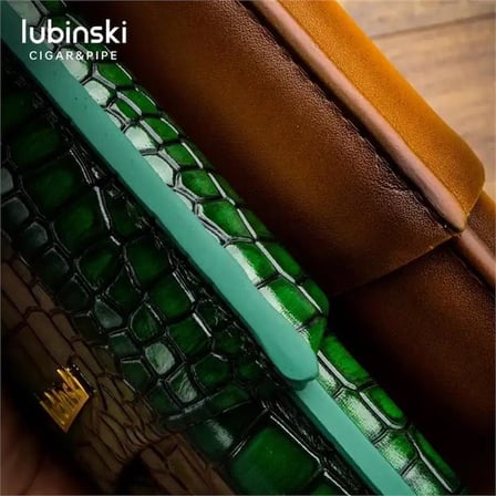 Lubinski Deri 3'lü Puro Kılıfı Beyaz Croco(60 Ring) LB-506