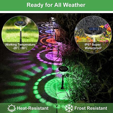 SGE TEKNOLOJİ 2 Lİ PAKET AYÇİÇEĞİ SARI VE RGB IŞIK GÜNEŞ ENERJİLİ BAHÇE AYDINLATMA SOLAR BAHÇE SÜSÜ