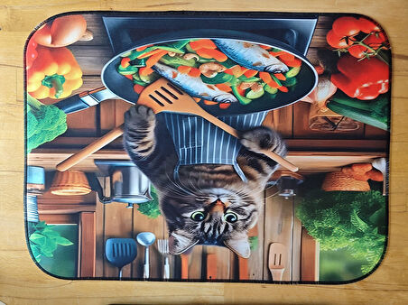 SGE TEKNOLOJİ 55X45 CM KEDİ ŞEF KAYDIRMAZ TABAN SPEED YÜZEY OYUNCU MOUSE PAD GAMİNG PAD