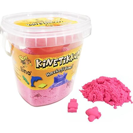 Lino Kinetik Kum 500 gr Pembe Kova 3 Adet Kalıp