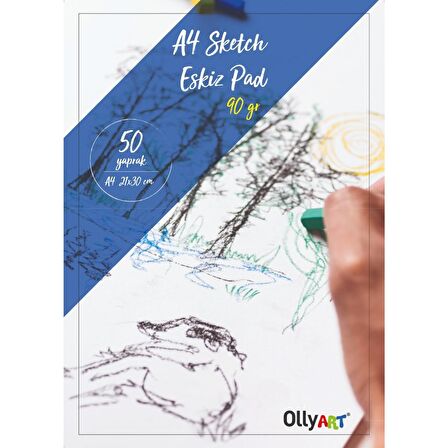 OLLYART ESKİZ BLOK A4 50 YAPRAK 90 GR