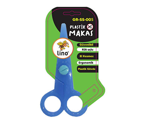 Lino Plastik Çocuk Makası - Kırmızı Mavi