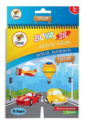 Lino Boyama Kitabı Boya & Sil Aktivite Araçlar Silinebilir Bs 1001   10'lu Paket / Lino