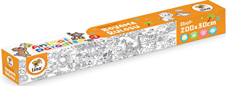 LİNO YAPIŞKANLI BOYAMA RULOSU 200x30 ANIMAL PARADISE LS-201 1  