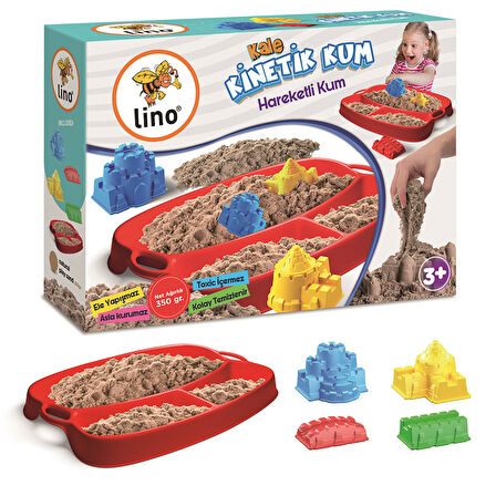 Lino Kinetik Kum Seti - Kalem Temalı (350gr Kum + Tepsi + 4 Kalıp)
