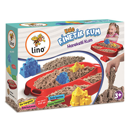 Lino Kinetik Kum Seti - Kalem Temalı (350gr Kum + Tepsi + 4 Kalıp)
