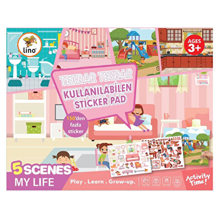 Lino Tekrar Kullanılabilen Sticker Pad Günlük Hayat (LS-602)