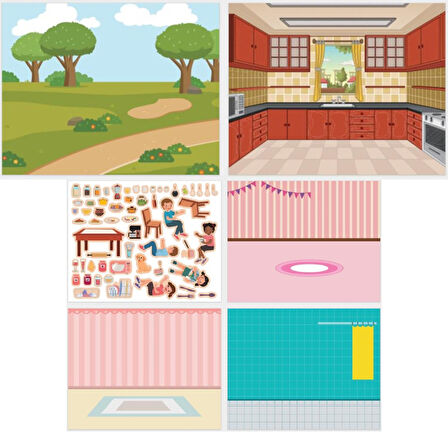 Lino Tekrar Kullanılabilen Sticker Pad Günlük Hayat (LS-602)