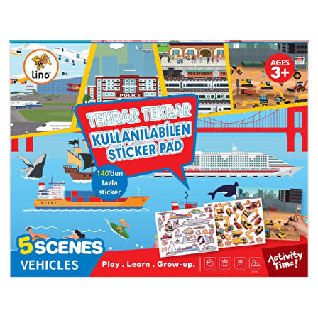 Lino Tekrar Kullanılabilen Sticker Pad Taşıtlar (LS-603)