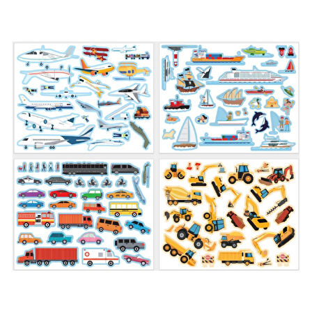 Lino Tekrar Kullanılabilen Sticker Pad Taşıtlar (LS-603)