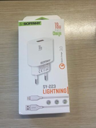 Soffany SY-223 Lightning Hızlı Şarj Aleti Beyaz