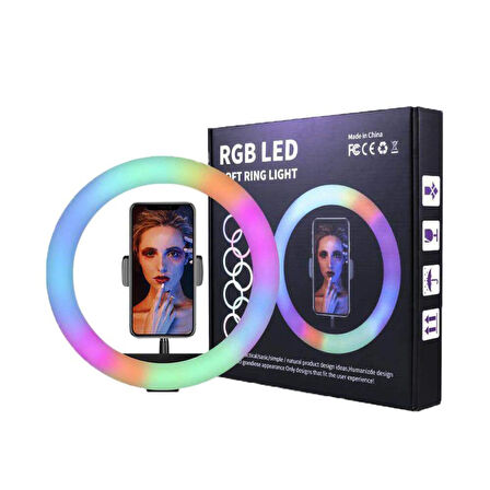 33 inç RGB LED Soft Ring Light + Stand