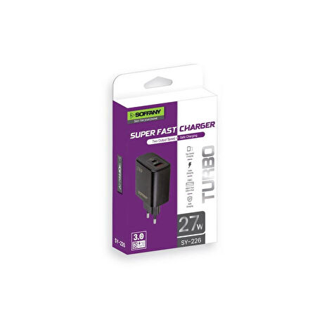 USB-A + USB-C Süper Hızlı Şarj Başlığı