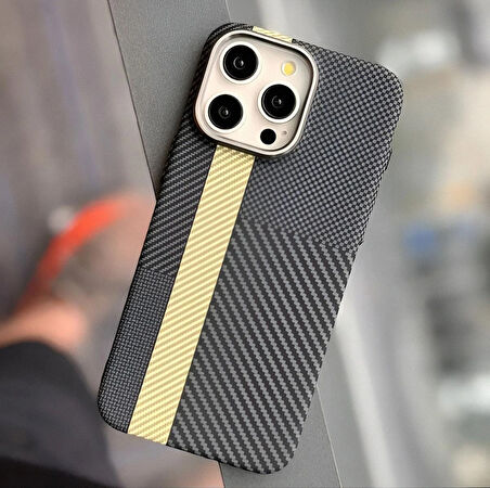 ŞOK FİYAT!! Iphone 16 ProMax Uyumlu Karbon Fiber MagSafe Özellikli Kılıf