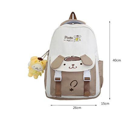 Sanrio Kuromi Cinnamoroll My Melody Hello Kitty Peluş Ayıcıklı Okul Çantası