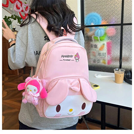 Sanrio Kuromi Cinnamoroll My Melody Hello Kitty Peluş Ayıcıklı Okul Çantası