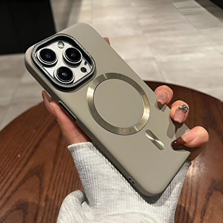 Iphone 16 ProMax Uyumlu Lens Koruma Hediyeli Mat MagSafe Özellikli Kılıf