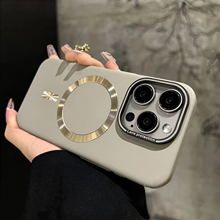 Iphone 16 ProMax Uyumlu Lens Koruma Hediyeli Mat MagSafe Özellikli Kılıf