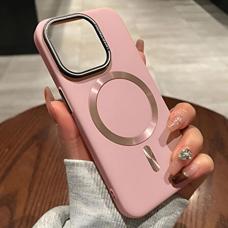 Iphone 15 Plus Uyumlu Lens Koruma Hediyeli Mat MagSafe Özellikli Kılıf